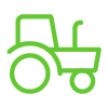 Ícone verde de trator