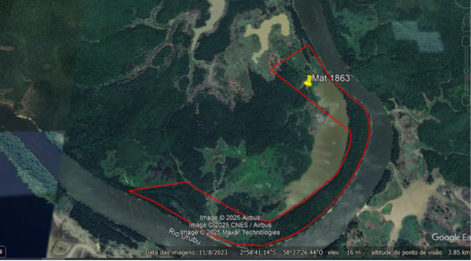  Imagem aérea do imóvel. 