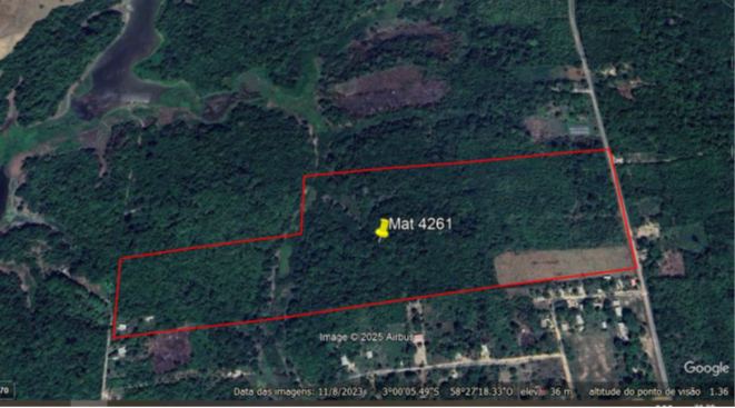  Imagem aérea do imóvel. 