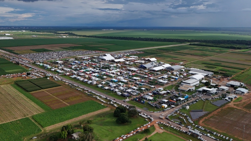  Imagem aérea da feira Show Safra 2025 