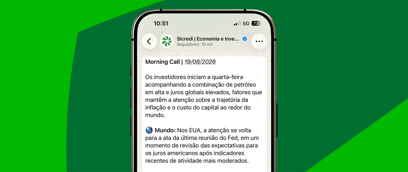  Sicredi lança canal de Economia e Investimentos no WhatsApp 