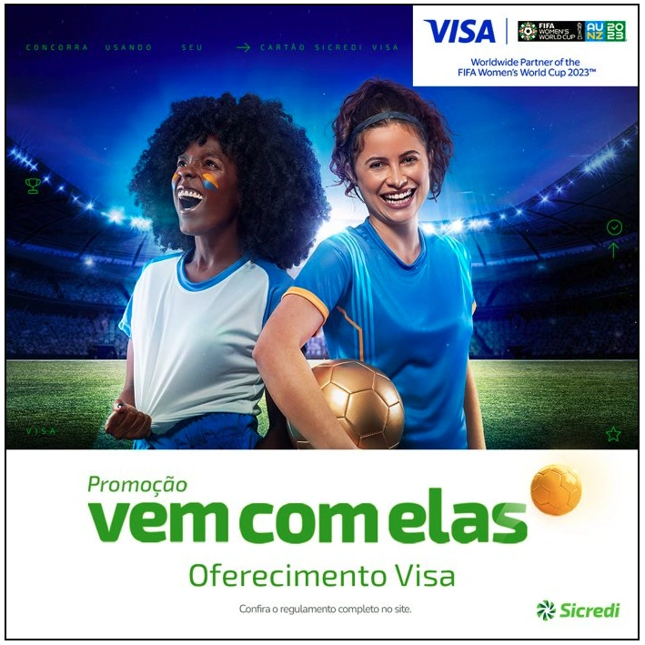  imagem promoção vem com elas - visa 