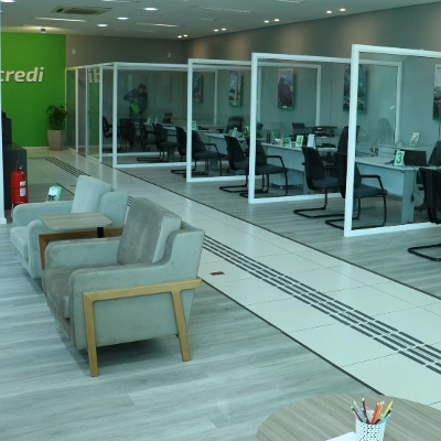 Espaço revitalizado na Agência de Campo Bom