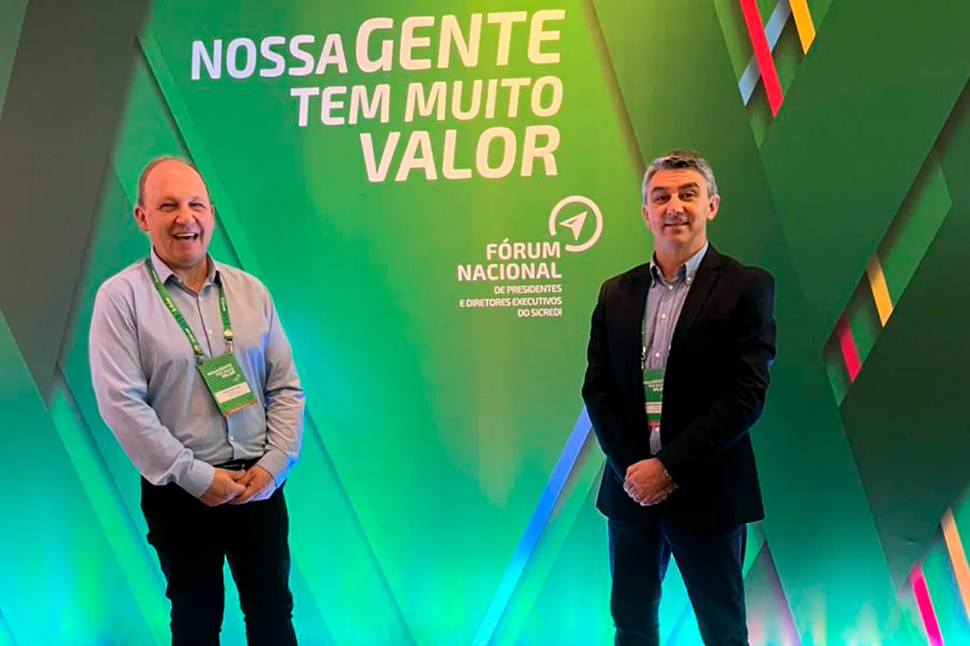  Presidente Carlos Rogério Matuella e Diretor Executivo Eudes Clóvis Mesacasa no evento 