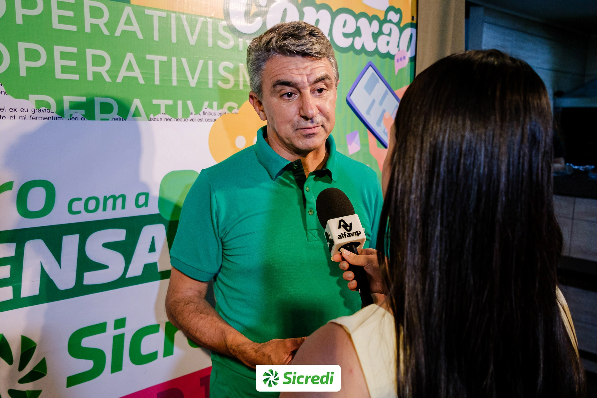 Presidente Carlos Rogério Matuella concedendo entrevista