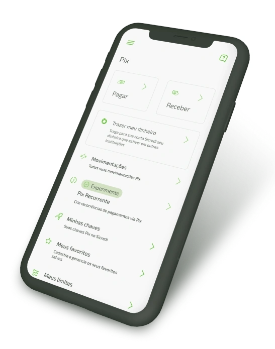  Celular com aplicativo Sicredi X 