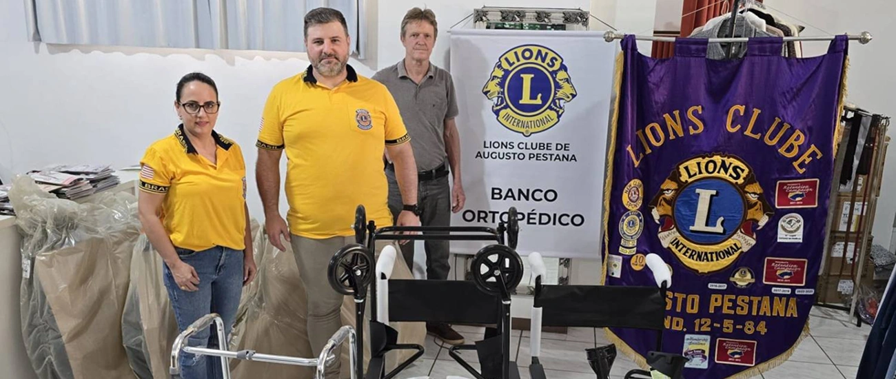 Equipamentos do banco ortopédico do Lions Clube de Augusto Pestana
