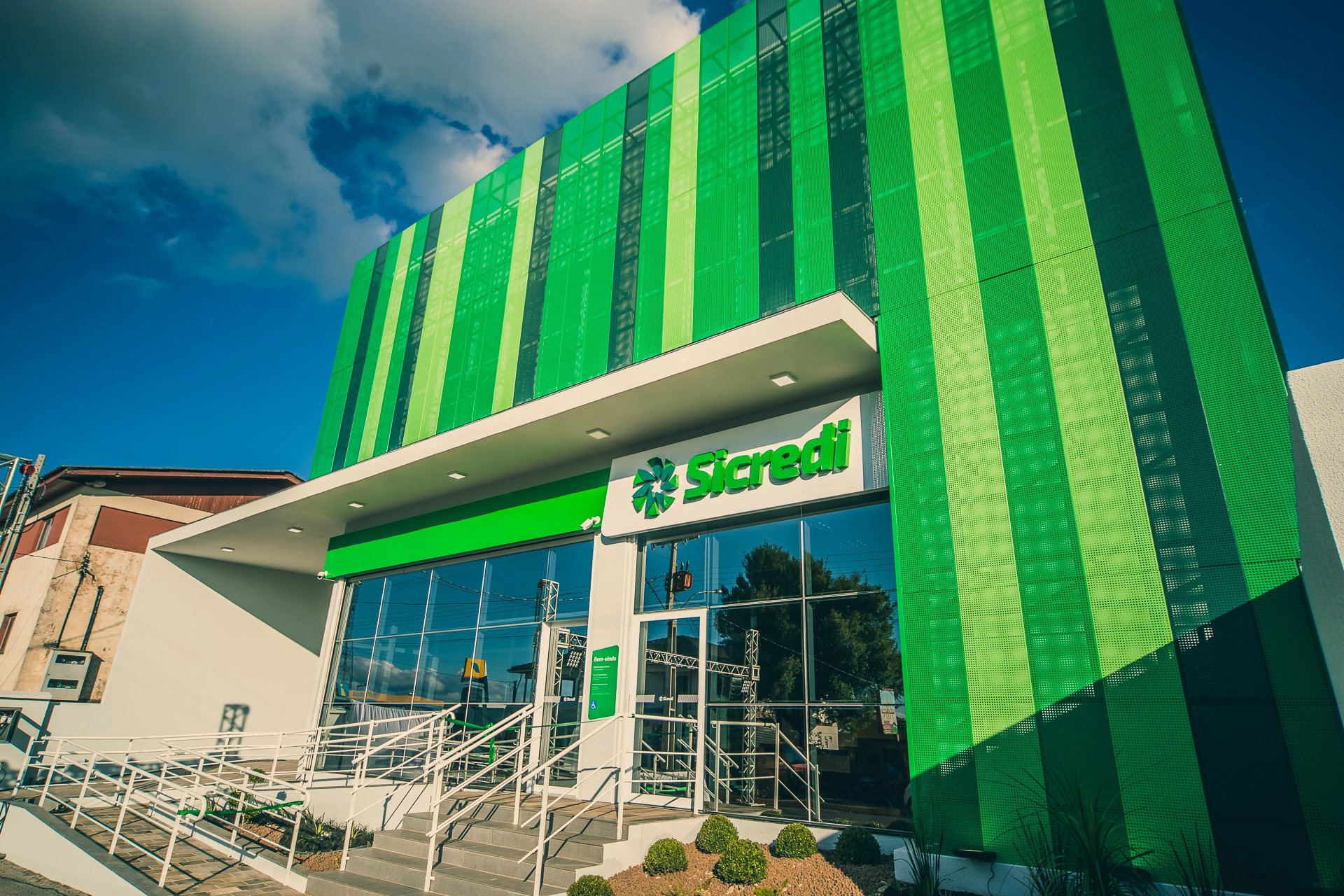 Imagem da agência do Sicredi em Campos Borges/RS