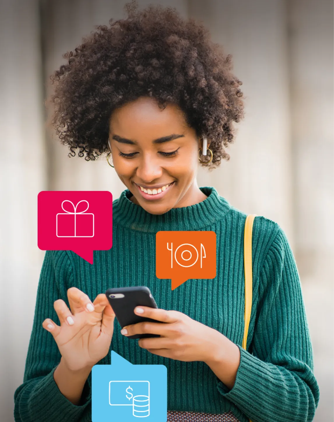  mulher negra interagindo com o programa juntos 