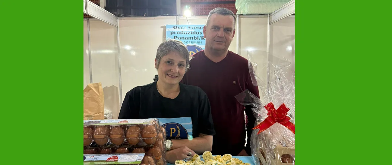 Agroindústria Avícola Postura de Ouro, durante participação na Fecolônia em Panambi