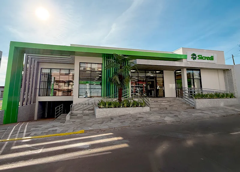  Foto da agência Mauá do Sicredi na cidade de Ibirubá/RS. 