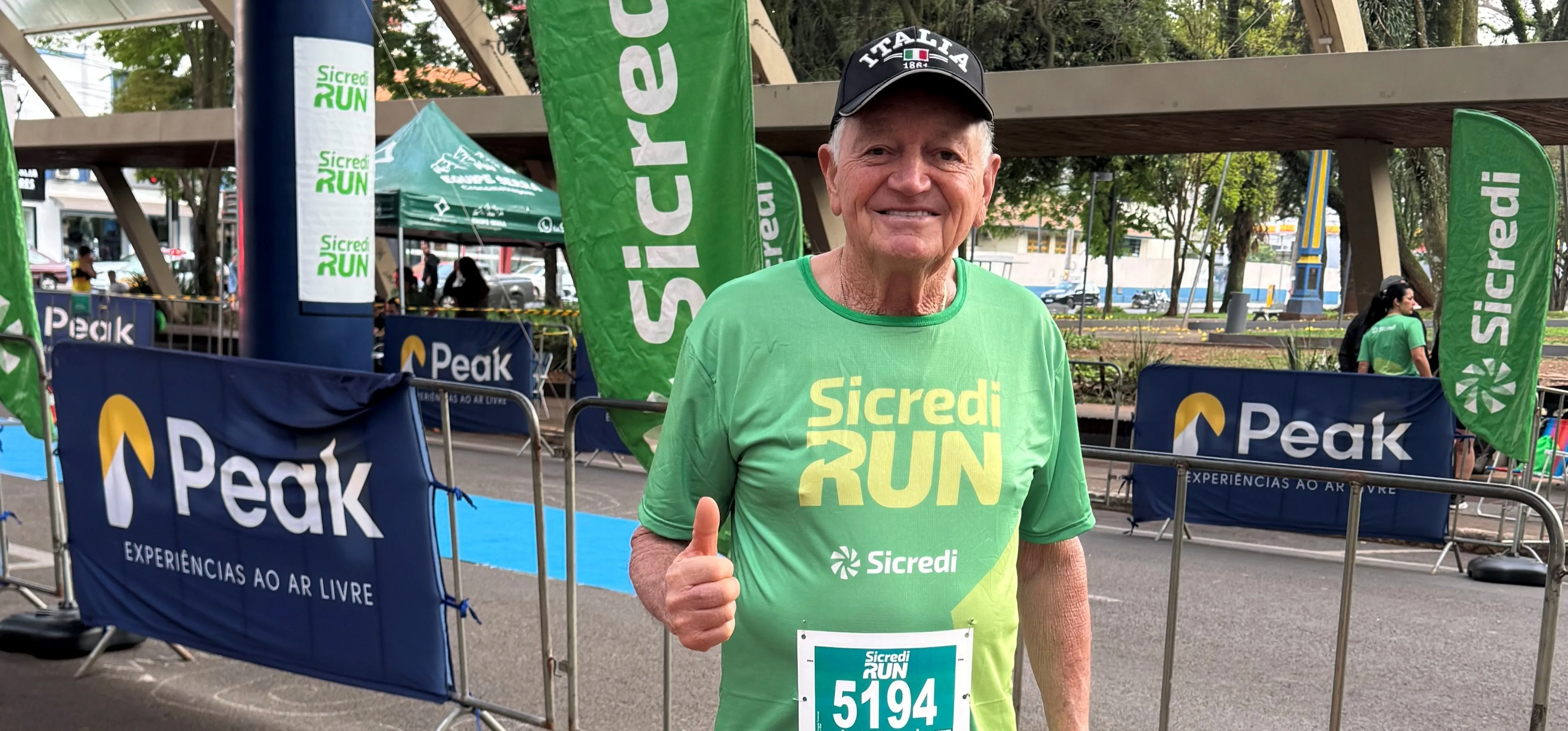  Luis Ângelo Turmena, 79 anos, é veterano na pista. 