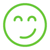  ícone verde avatar sorridente 