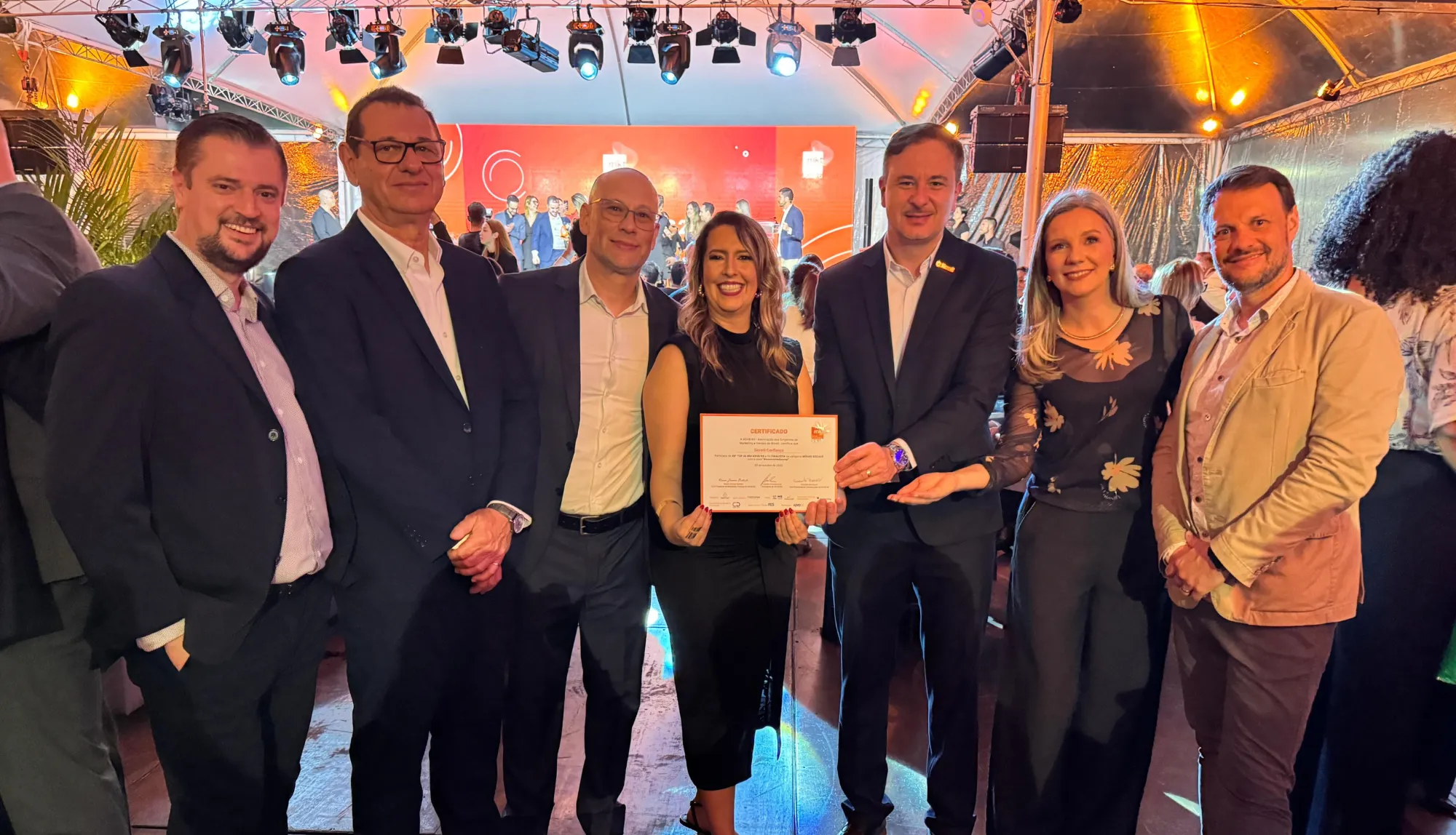  Premio de MKt 2025_Douglas Santos, Marcelino Colla, Edson Ferreira, Bruna Andrade, Kléryston Segat, Neila Daronco, Chalimar Ellwanger 