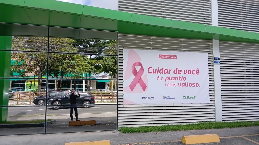  Fachada com frase de conscientização 