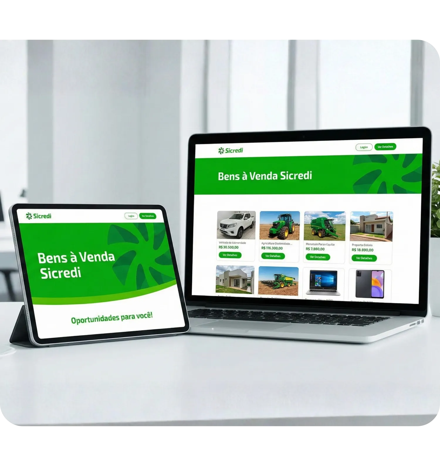  Veículos, imóveis, maquinário agrícola e muito mais com condições especiais de negociação. 