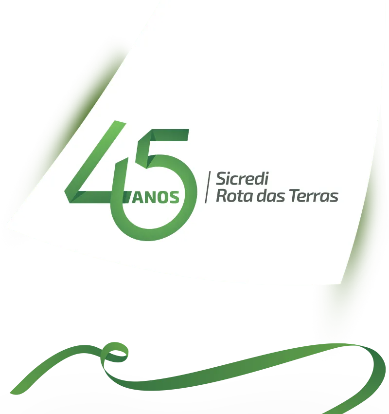  Selo comemorativo de 45 anos da Sicredi Rota das Terras 