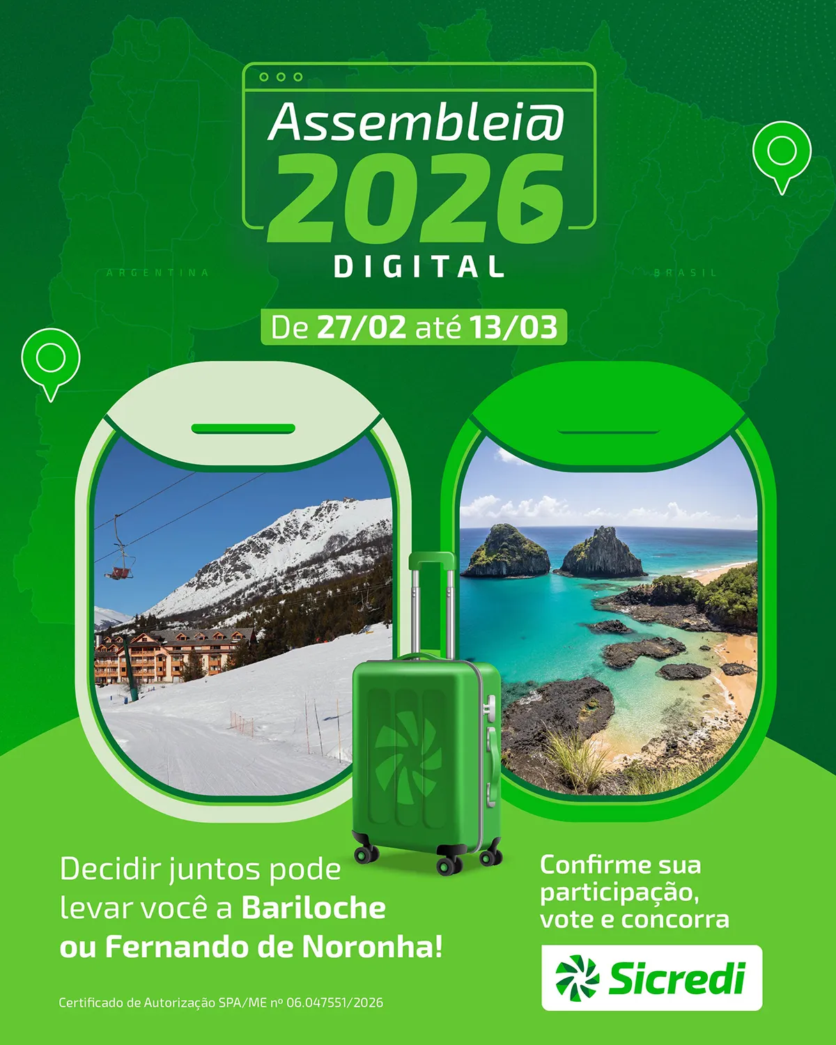  Assembleia 2026 - Participe e concorra a duas viagens com acompanhante 