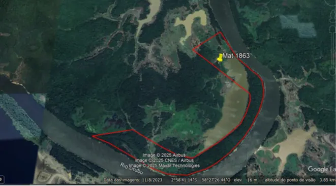  Imagem aérea do imóvel. 