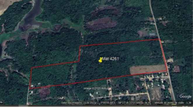  Imagem aérea do imóvel. 