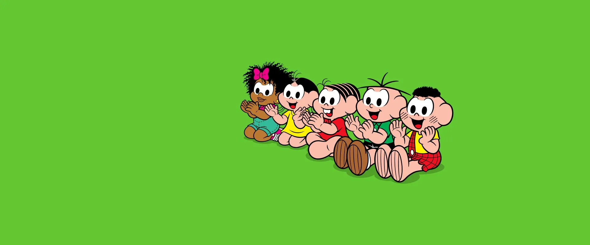  Mônica e cebolinha + texto "Vamos aprender brincando com a turma da Mônica?" 