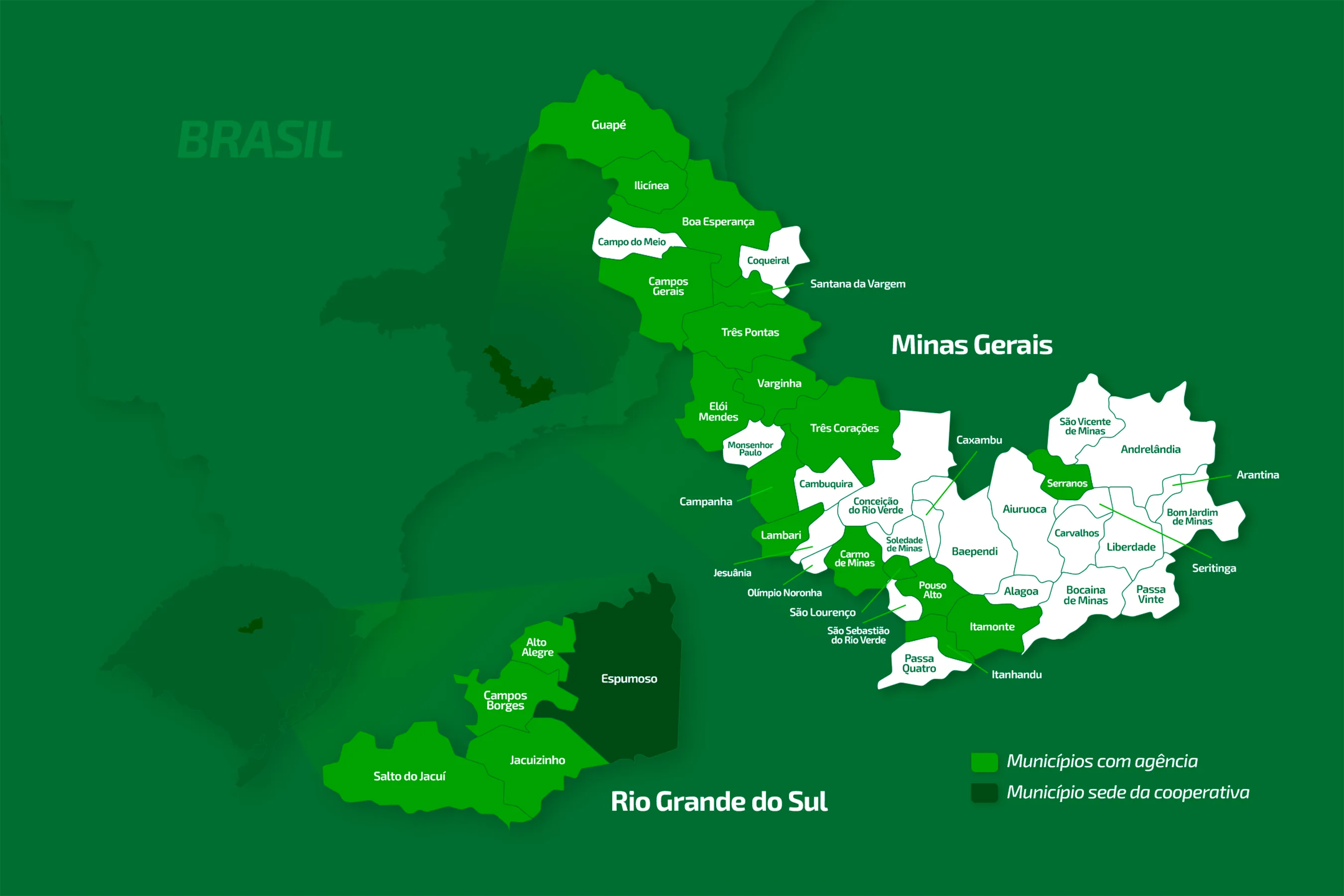 Mapa da Área de Atuação da Cooperativa 