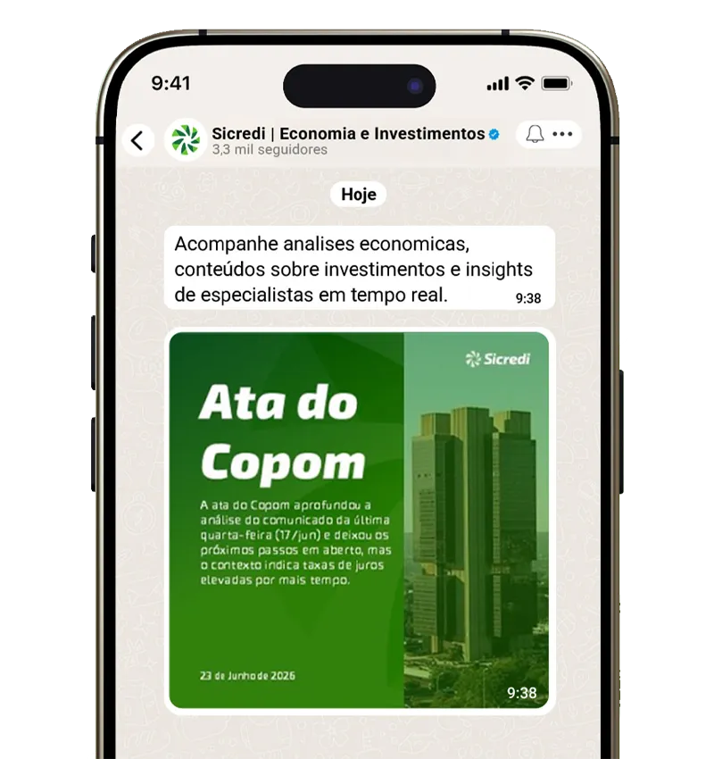  Canal Sicredi Economia e Investimentos com análises econômicas, conteúdo sobre investimentos e insights de mercado em tempo real. 