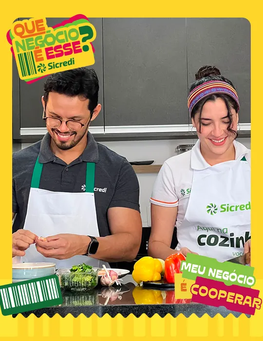  homem e mulher num balcão de cozinha 