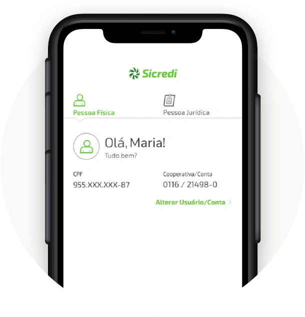  Aplicativo da cooperativa Sicredi 
