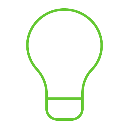 ícone de lâmpada que representa oportunidade