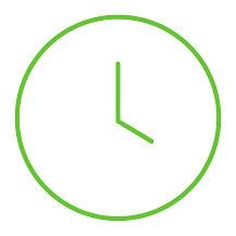 ícone de relógio simulando uma transferência instantânea no pix pj