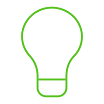 ícone de lâmpada - inovação com open finance no sicredi