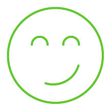 ícone de um rosto feliz