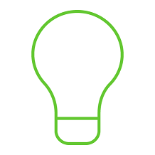 ícone de lâmpada representando a inovação da máquina smart do sicredi