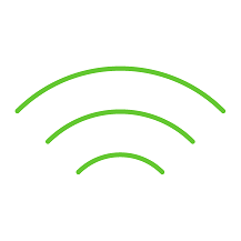 ícone de wi-fi representando a conectividade da máquina smart do sicredi