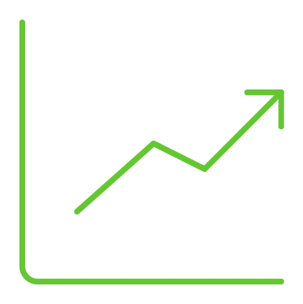  ícone de gráfico em crescimento 
