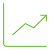  ícone de gráfico em crescimento 
