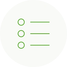  Ícone de uma planilha com tópicos 