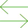  Ícone de duas setas, apontando para lados opostos 