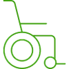  Ícone de uma cadeira de rodas 