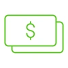  ícone de notas de dinheiro identificando a consulta de valores da tag de passagem 