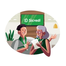  Associada e gerente do Sicredi buscam encontrar soluções financeiras juntos 