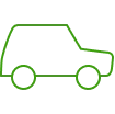  Ícone verde de um carro 