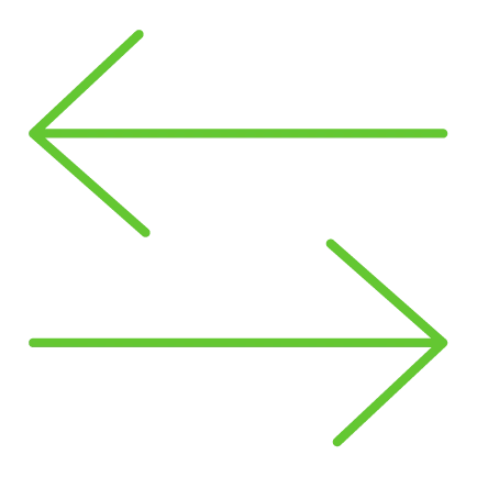  ícone de duas setas, uma para esquerda e outra para a direita 