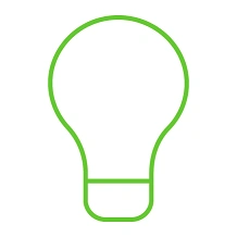 ícone de lâmpada representando a inovação da máquina smart do sicredi