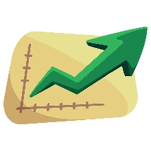  Figura com seta subindo simulando o crescimento dos investimentos. 