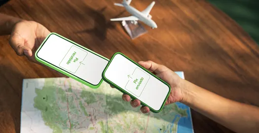 cliente paga por Pix no celular