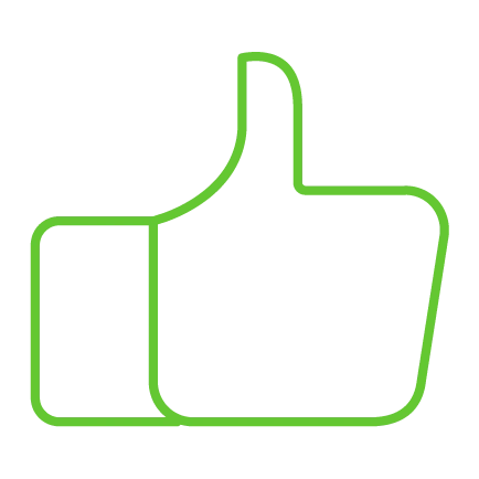 ícone de aprovação/like