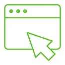  ícone de um cursor sobre uma tela web 