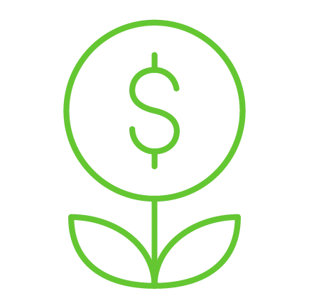  ícone de flor com cifrão 